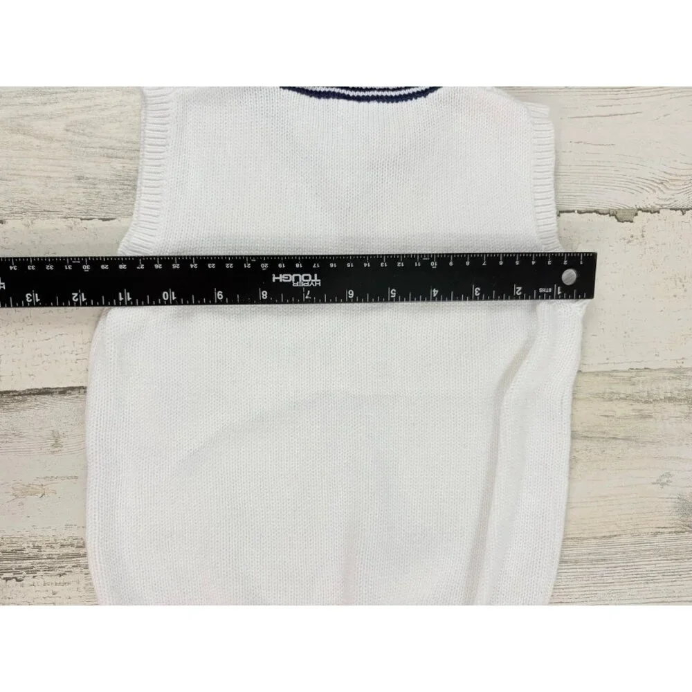 Gymboree Boys Sz 2T White Cable Knit Sweater Vest